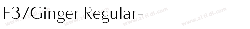 F37Ginger Regular字体转换